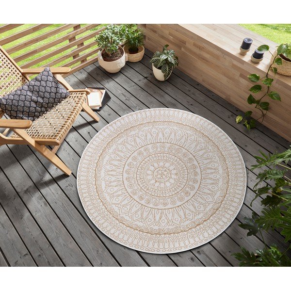 Krémovobiely okrúhly koberec ø 160 cm Spirit – Hanse Home-image-1
