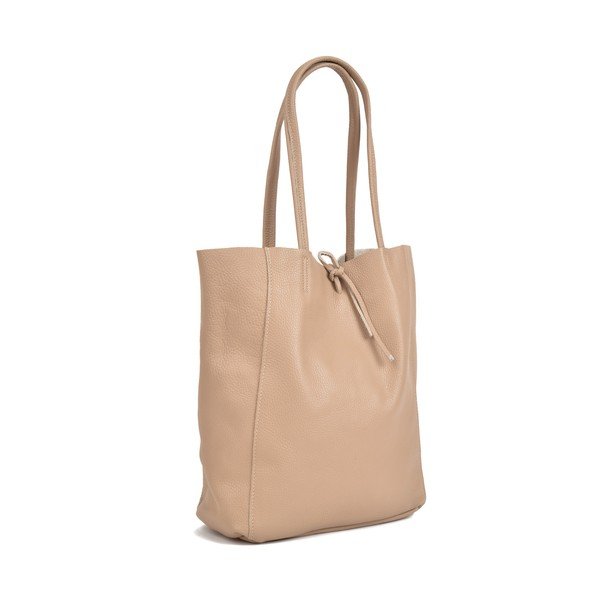 Béžová dámska kožená kabelka Sofia Cardon Shopper-image-1
