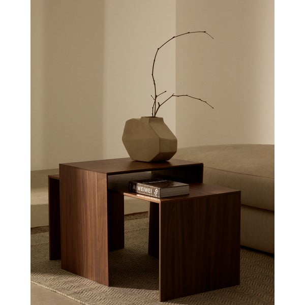 Odkladací stolík v dekore orecha 40x55 cm Litto – Kave Home-image-2