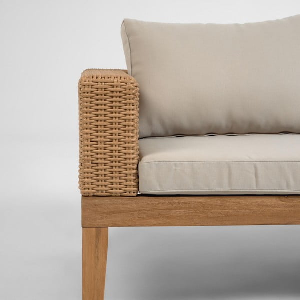 Záhradná pohovka s béžovými vankúšmi Kave Home Acae-image-1