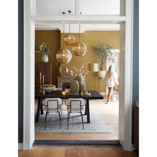 Závesné svietidlo v zlatej farbe s kovovým tienidlom ø 45 cm Pilka – Light & Living-image-2