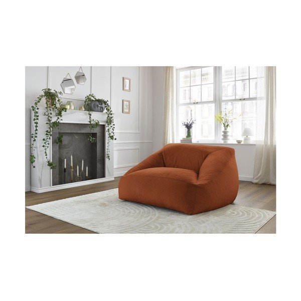 Oranžový sedací vak z umelej kožušiny Lilibet – Bobochic Paris-image-1