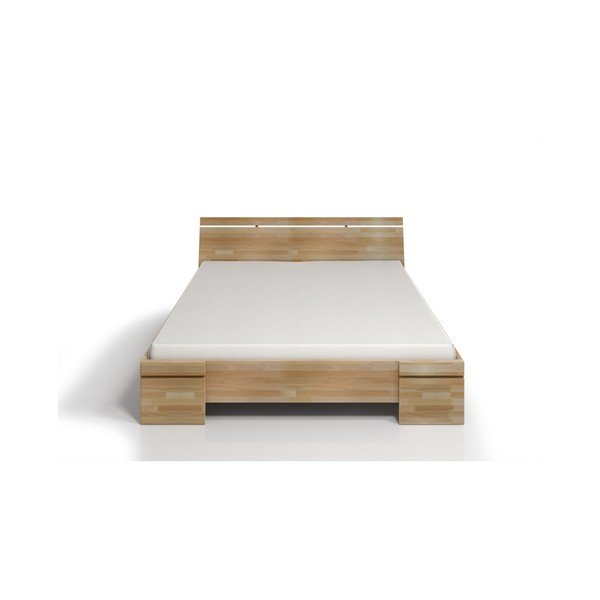 Dvojlôžková posteľ z bukového dreva s úložným priestorom Skandica Sparta Maxi, 140 × 200 cm-image-1