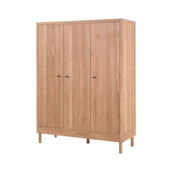 Detská šatníková skriňa z dubového dreva v prírodnej farbe 146x190x55 cm Forrest – Vipack