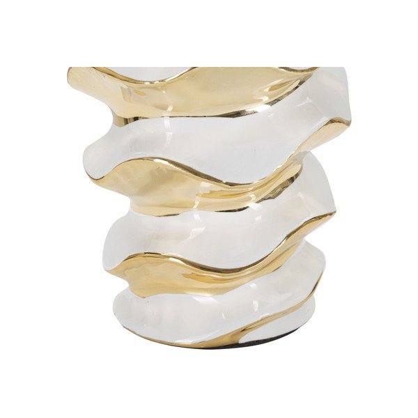 Biela/v zlatej farbe keramická stolová lampa s textilným tienidlom (výška  53 cm) Glam Space – Mauro Ferretti-image-4