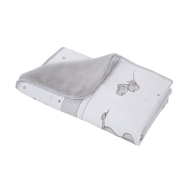 Biela/sivá detská deka z mikroplyšu 80x80 cm Sternenzauber – Roba-image-2