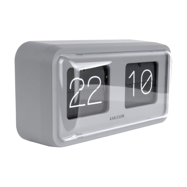 Sivé stolové hodiny Karlsson Bold Flip-image-1