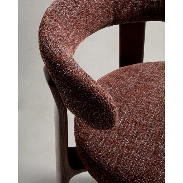 Hnedá/v tmavo prírodnej farbe barová stolička z jaseňového dreva (výška sedadla 75 cm) Granite – Kave Home-image-3