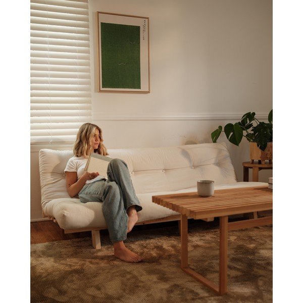 Sivobéžová ľanová pohovka 200 cm Lean – Karup Design-image-1