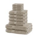 Béžové froté bavlnené uteráky a osušky v súprave 10 ks Marina – DecoKing