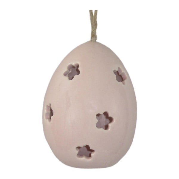 Béžová závesná dekorácia Ewax Flower Egg