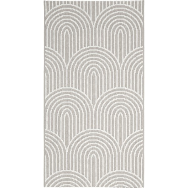 Sivo-béžový vonkajší koberec Westwing Collection Arches, 80 x 150 cm