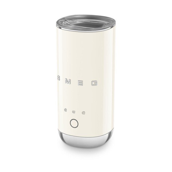 Krémovobiely plastový elektrický šľahač mlieka 120 ml – SMEG