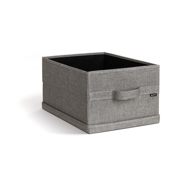 Sivý látkový úložný box s vekom 31x41x22 cm Soft Storage Medium – Bigso-image-3