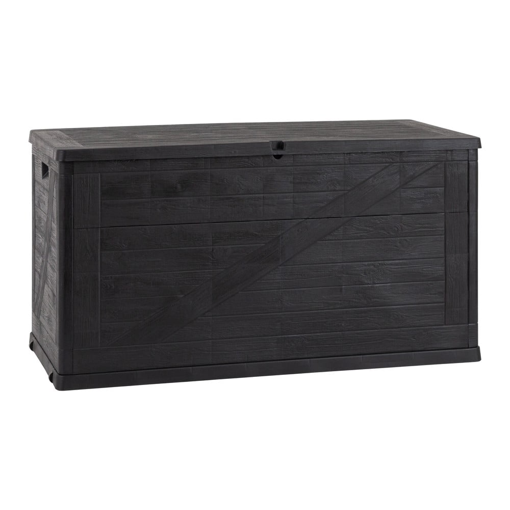 Antracitový záhradný úložný box Wood – Toomax