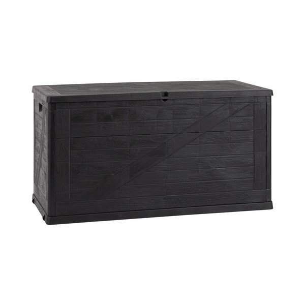 Antracitový záhradný úložný box Wood – Toomax