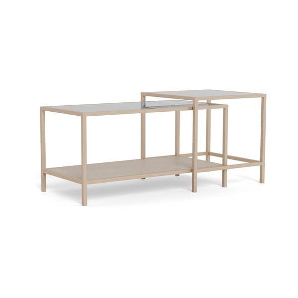 Sivé oceľové konferenčné stolíky v súprave 2 ks 50x90 cm Seaford – Actona