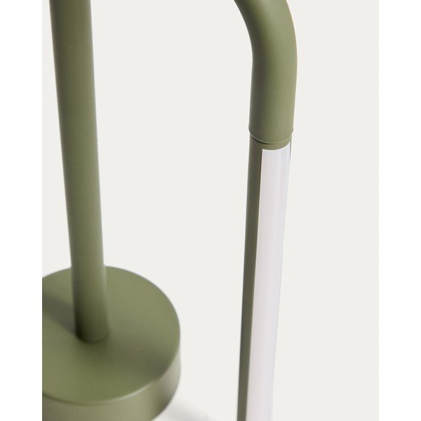 Zelená kovová LED stolová lampa (výška  30 cm) Bow – Kave Home-image-3