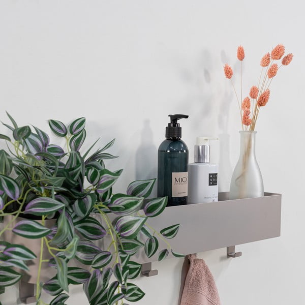 Taupe nástenná oceľová kúpeľňová polička Multi – Spinder Design-image-3