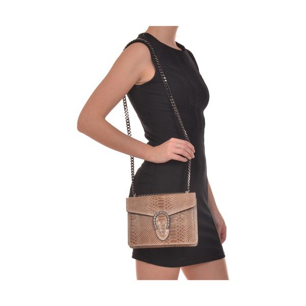 Béžová kožená listová kabelka Renata Corsi Fiona-image-4