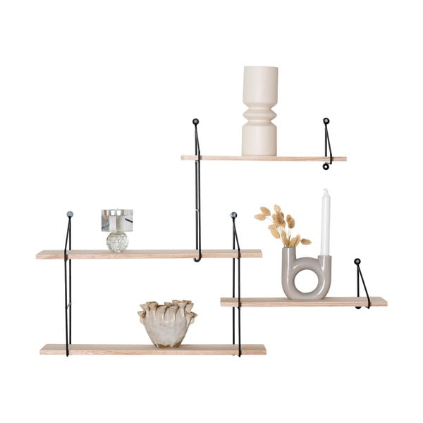 Čierna poschodová polica z masívu pavlovnia Harlem Hyde - House Nordic-image-2