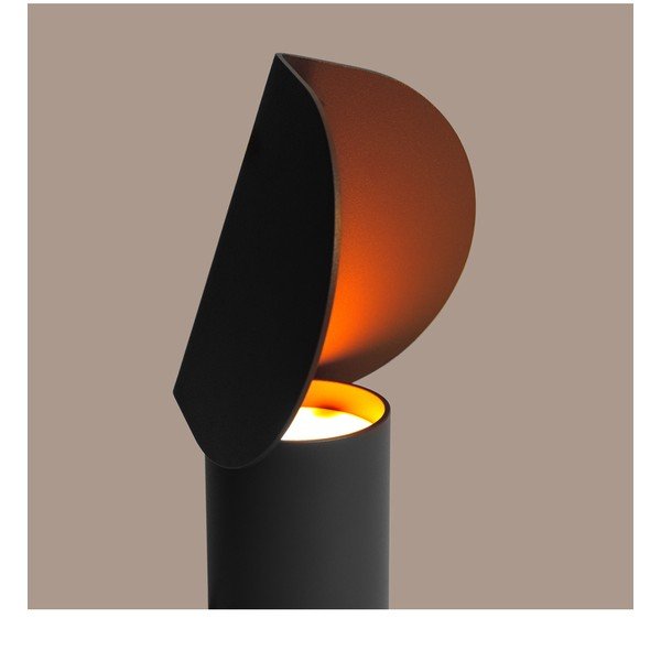 Čierna hliníková LED stolová lampa (výška  15 cm) BISCUIT – Thoro-image-2