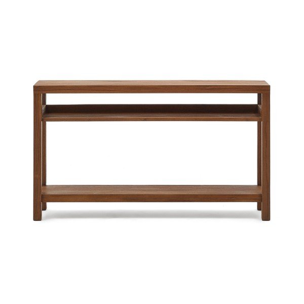 Konzolový stolík z tíkového dreva v prírodnej farbe 35x140 cm Sashi – Kave Home-image-3