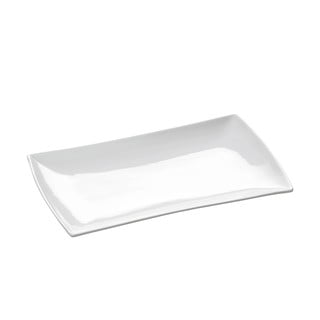 Biely porcelánový tanier Maxwell & Williams East Meets West, 25,5 x 15,5 cm