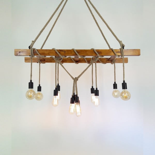 Stropné svietidlo z borovicového masívu Merdiven-image-1