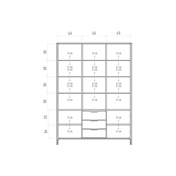 Vitrína z dubového dreva v prírodnej farbe 140x188 cm Twig – The Beds-image-4