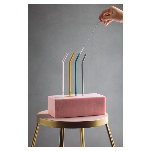 Súprava 4 sklenených slamiek a kefky Villeroy & Boch-image-4