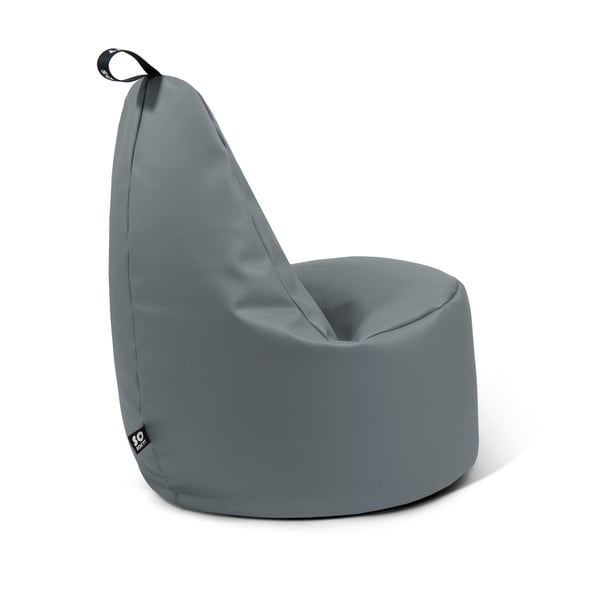 Tmavomodrý sedací vak z imitácie kože Lull XL – So Soft?-image-3