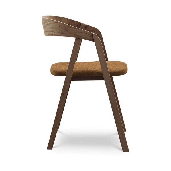 Jedálenské kreslo z masívneho dreva v terakotovej farbe Erika – Makamii-image-2