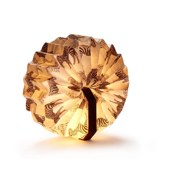 Tmavohnedá svetelná dekorácia na USB Velvet Accordion – Gingko