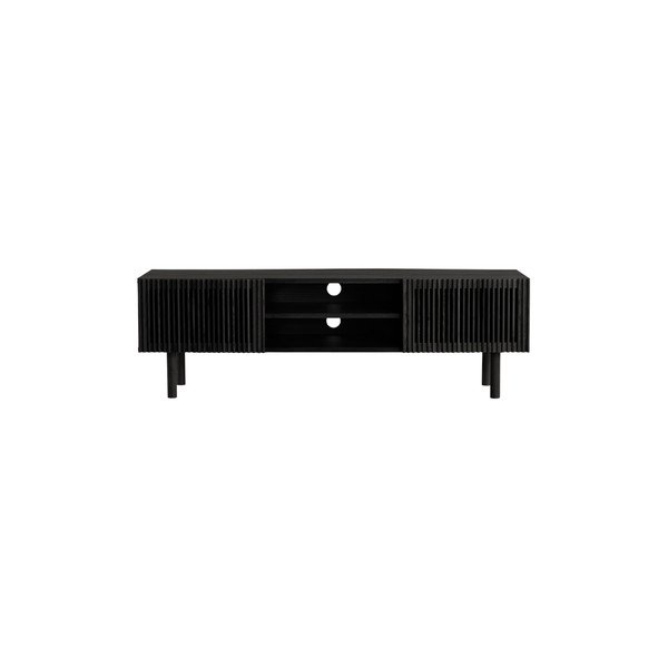 Čierny TV stolík v dekore jaseňa 160x50x43 cm Sion – Jotex-image-2