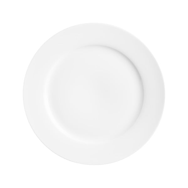 Biely dezertný tanier z porcelánu Price & Kensington Simplicity, Ø 19 cm