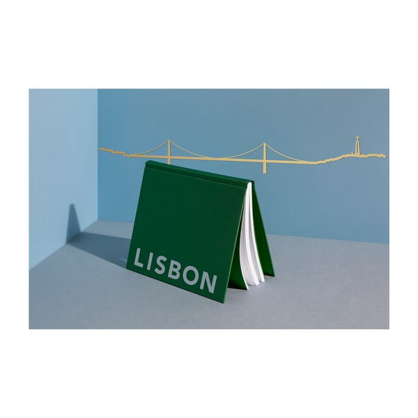 Pozlátená nástenná dekorácia so siluetou mesta The Line Lisbon