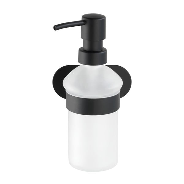 Nástenný antikoro dávkovač na mydlo s matne čiernym držiakom Wenko Orea trúb-Loc ®-image-2