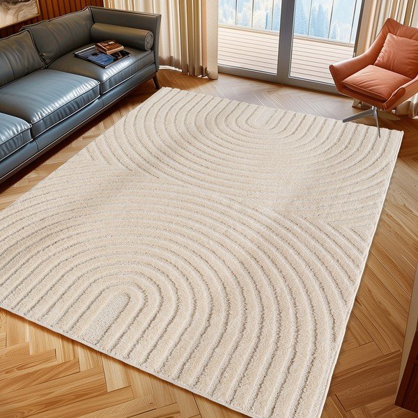 Krémovobiely koberec s prímesou juty 60x110 cm Art 1122 – Ayyildiz Carpets-image-1