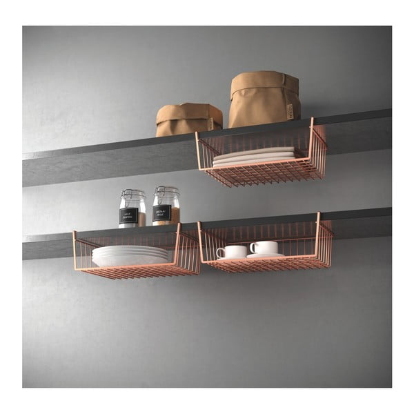 Závesná priehradka Metaltex v medenej farbe, dĺžka 40 cm-image-3