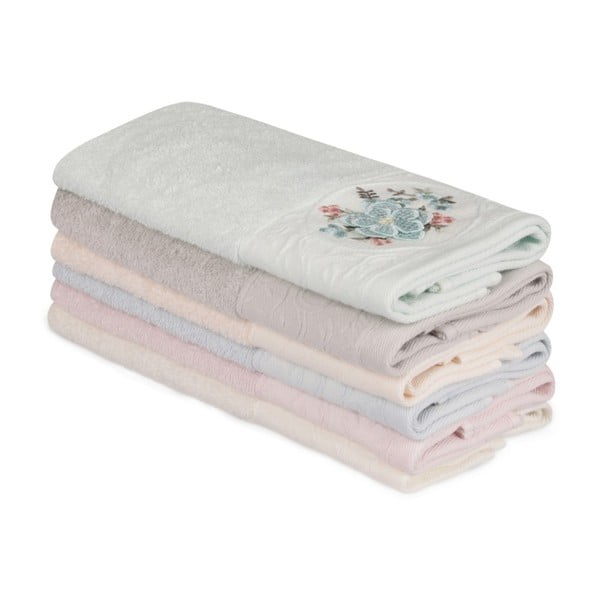 Sada 6 bavlnených uterákov Nakis Lusmo, 30 × 50 cm