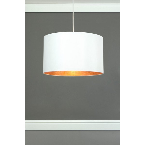 Biele stropné svietidlo s vnútrajškom v medenej farbe Sotto Luce Mika, ∅ 40 cm-image-1
