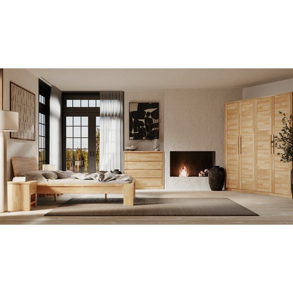 Šatníková skriňa z dubového dreva v prírodnej farbe 105x220 cm Timo – Olivia Living-image-1