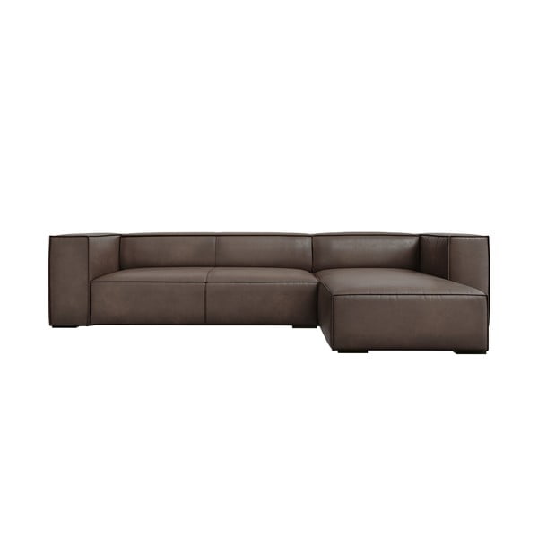 Hnedá kožená rohová pohovka (pravý roh) Madame - Windsor & Co Sofas