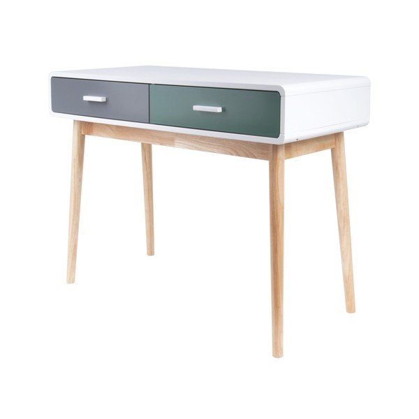 Zeleno-sivý konzolový stolík s 2 zásuvkami Leitmotiv Neat-image-1