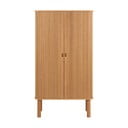 Skrinka v dekore duba s posuvnými dverami v prírodnej farbe 80x145 cm Langley – Actona