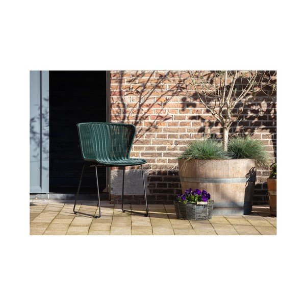 Čierne z umelého ratanu záhradné stoličky v súprave 2 ks Wings – WOOOD-image-1