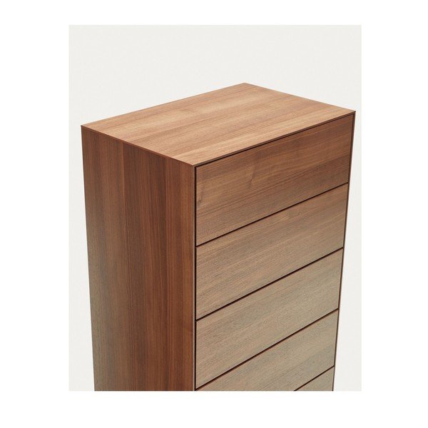 Vysoká komoda v dekore orecha v prírodnej farbe 60x114 cm Vedrana – Kave Home-image-3