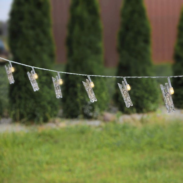 Transparentná LED svetelná reťaz v tvare štipcov DecoKing Pin, 40 svetielok, dĺžka 6,35 m-image-3