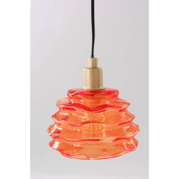 Oranžové sklenené závesné svietidlo ø 15 cm Fall – Jotex-image-3